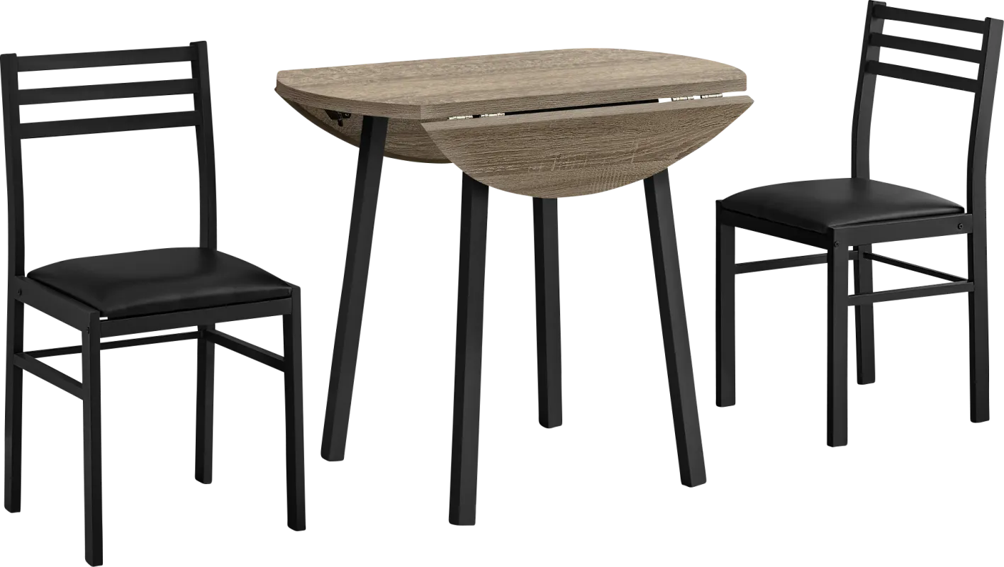 Abbingdon Taupe 3 Pc Dining Set