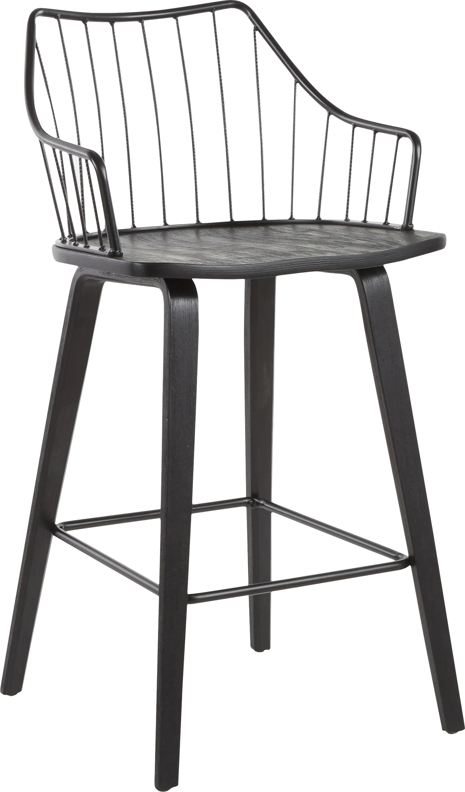 Tollefs Black Counter Height Stool