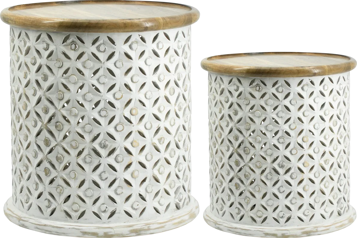 Hovingham Natural Accent Table, Set of 2