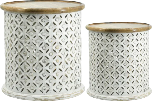 Hovingham Natural Accent Table, Set of 2