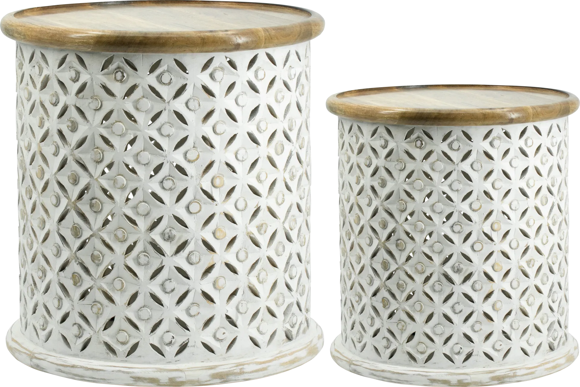 Hovingham Natural Accent Table, Set of 2 - Image 1