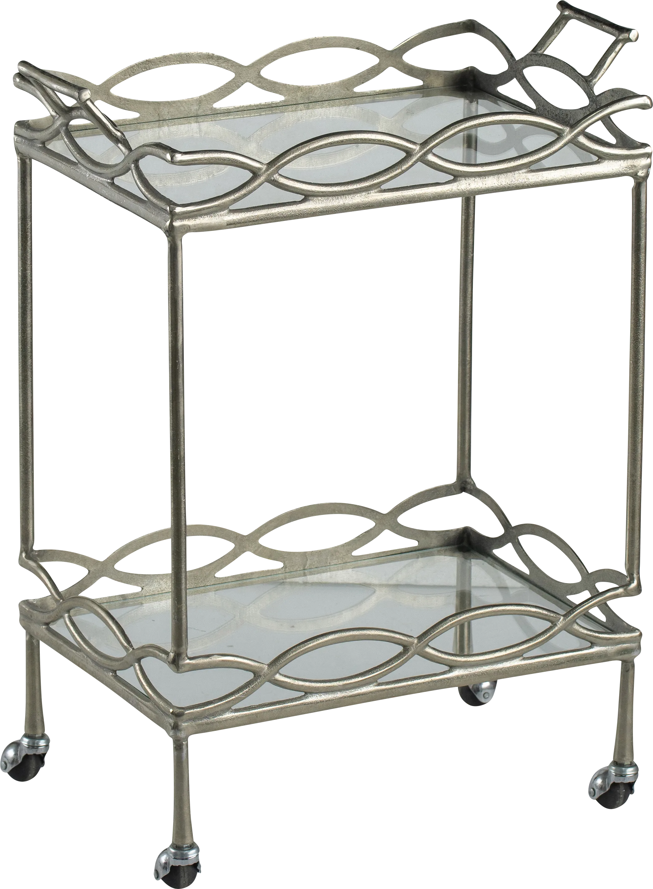 Barkmeyer Silver Bar Cart - Thumbnail - Image 1