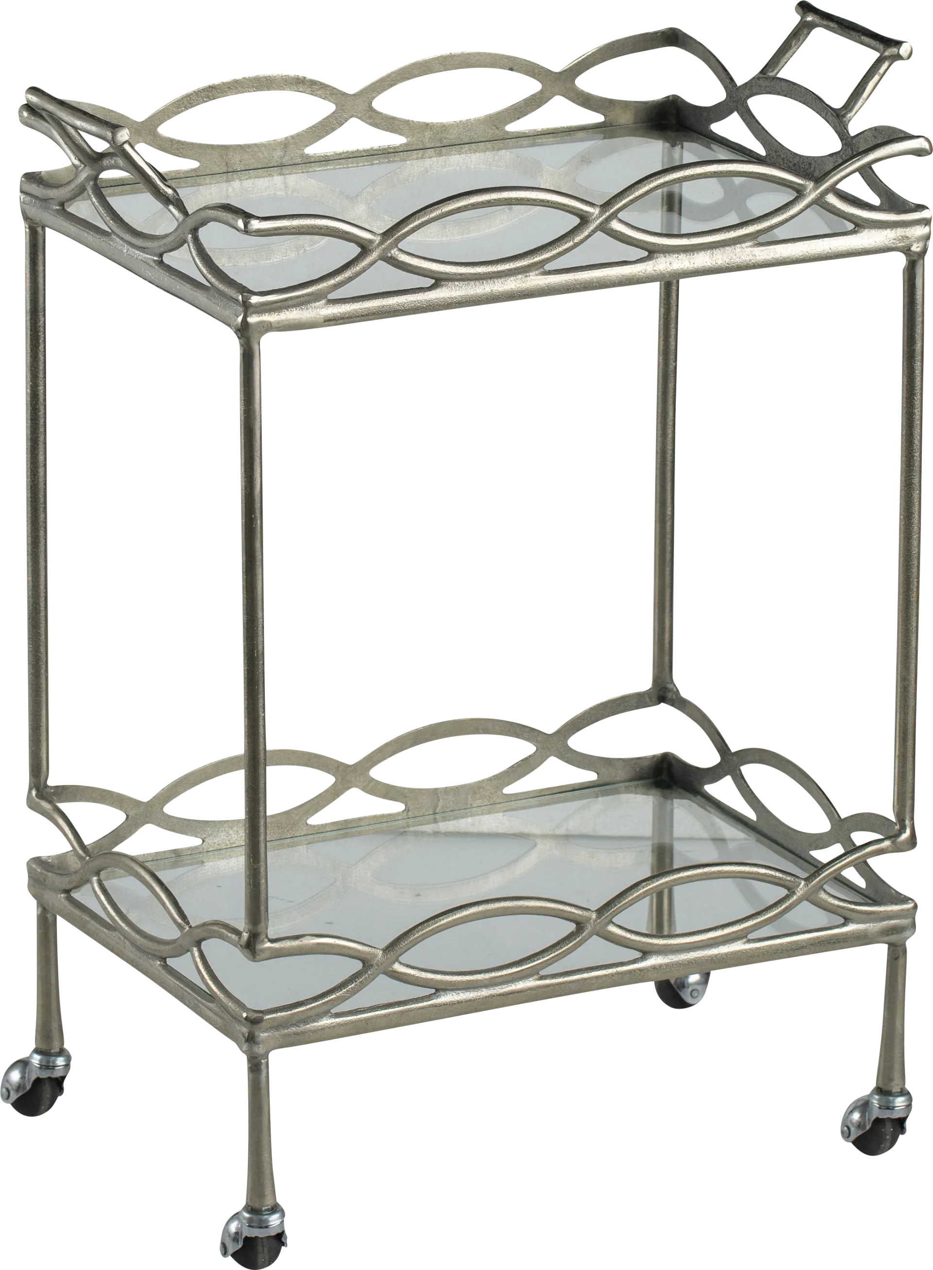 Barkmeyer Silver Bar Cart - Image 1