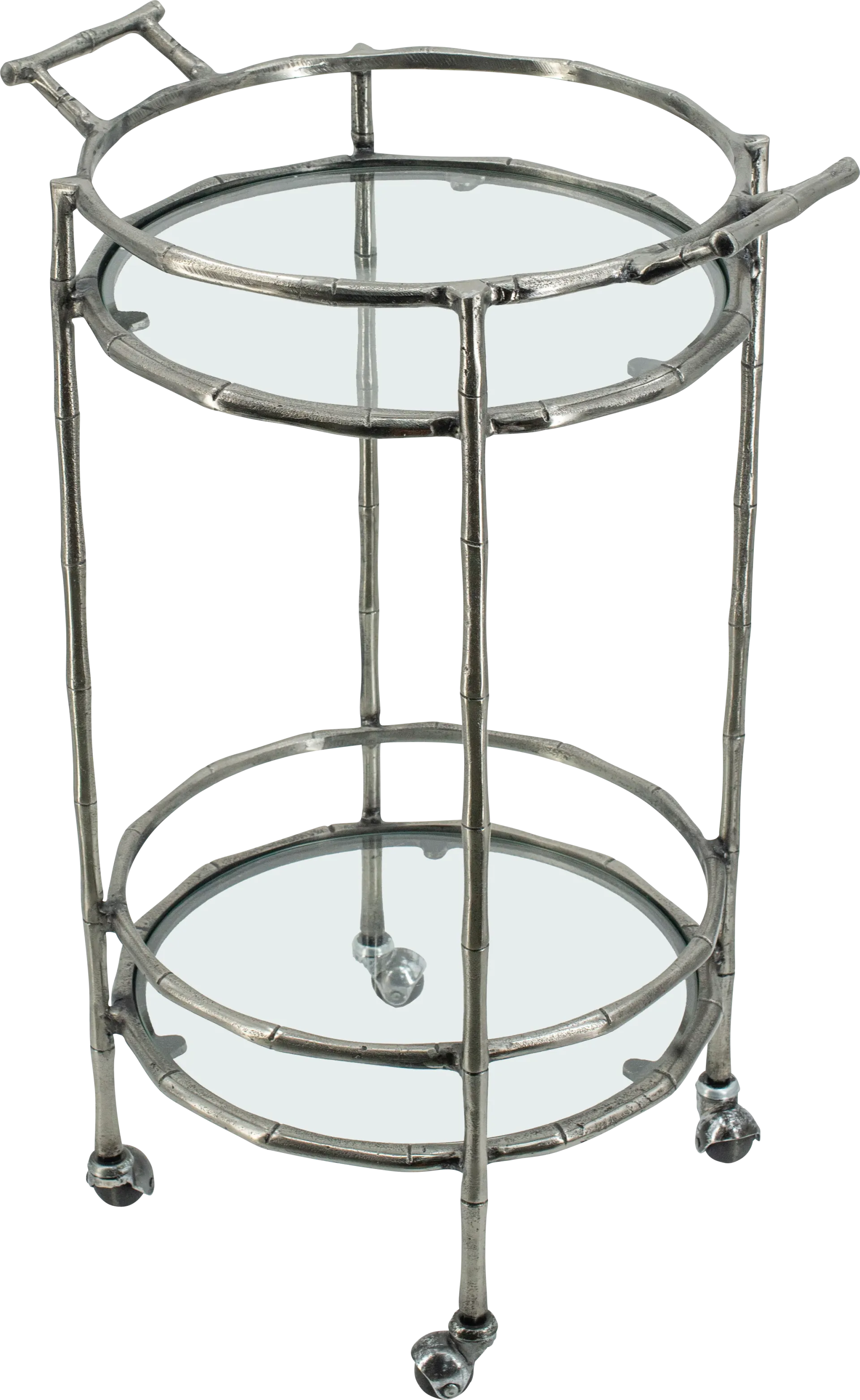 Coachlight Silver Bar Cart - Image 1