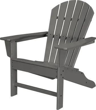 POLYWOOD South Beach Slate Outdoor Adirondack Chair