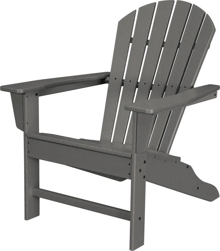 POLYWOOD South Beach Slate Outdoor Adirondack Chair