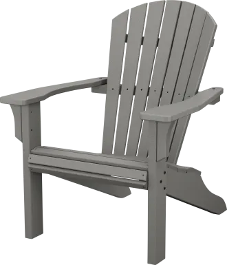 POLYWOOD Seashell Slate Outdoor Adirondack Chair