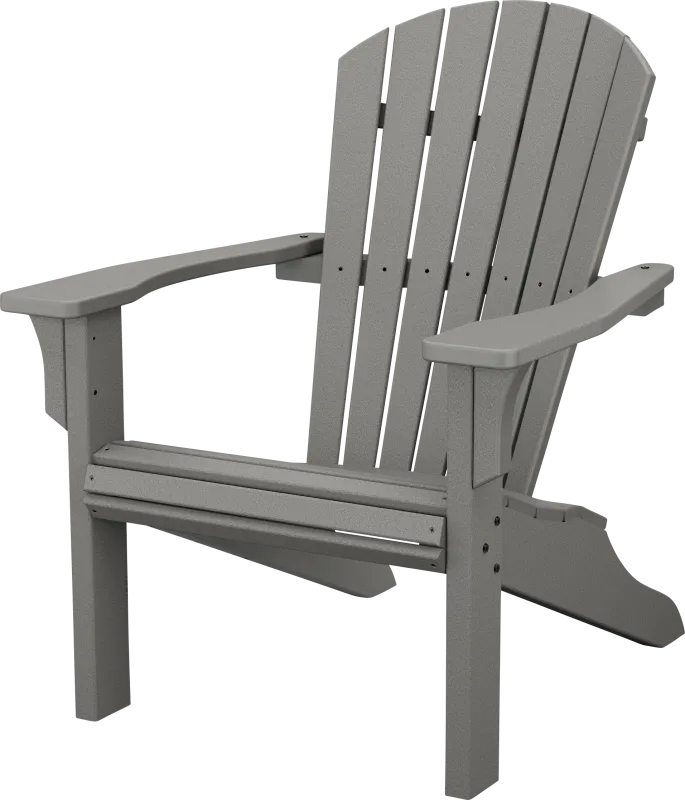 POLYWOOD Seashell Slate Outdoor Adirondack Chair