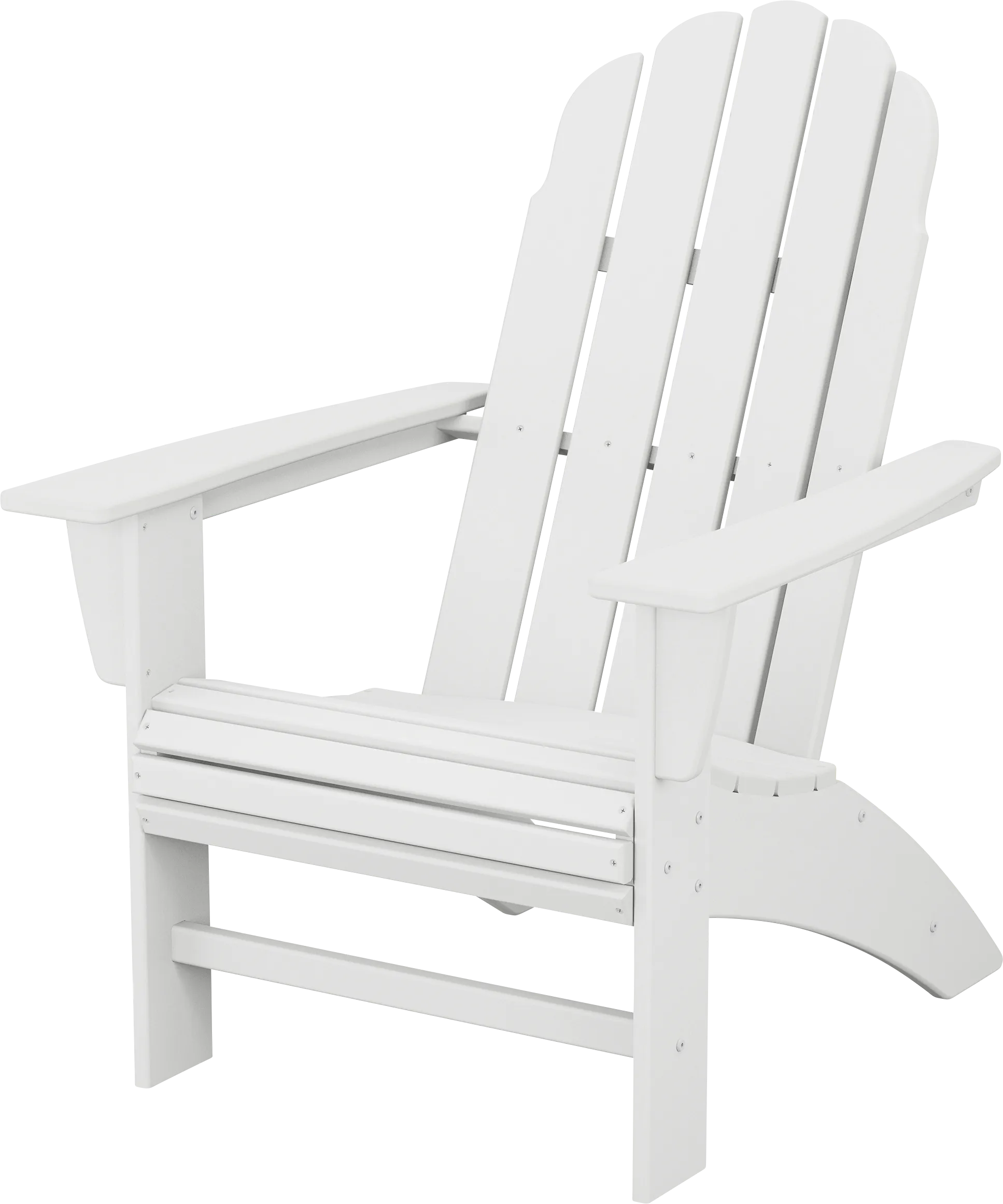 POLYWOOD Vineyard White Outdoor Curveback Adirondack Chair - Thumbnail - Image 1