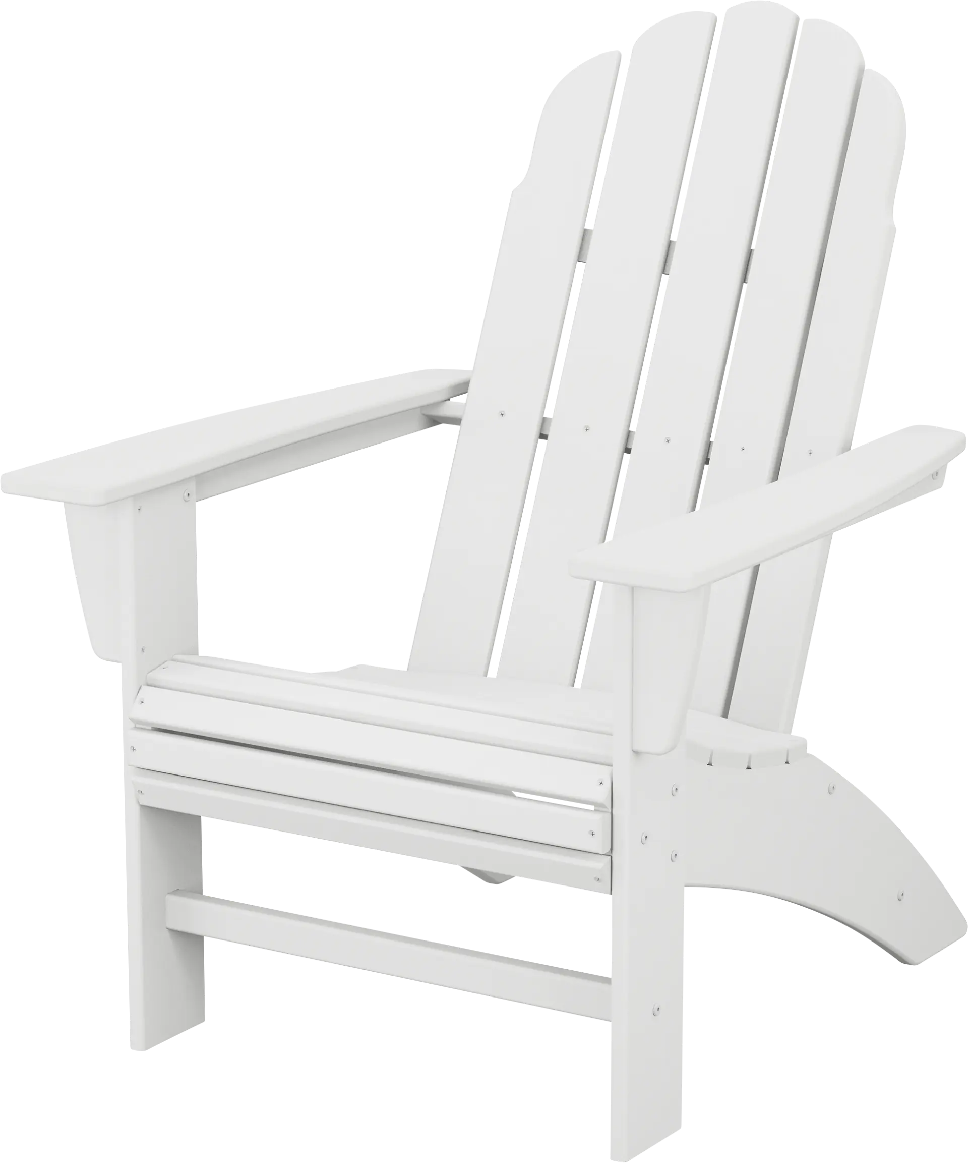 POLYWOOD Vineyard White Outdoor Curveback Adirondack Chair