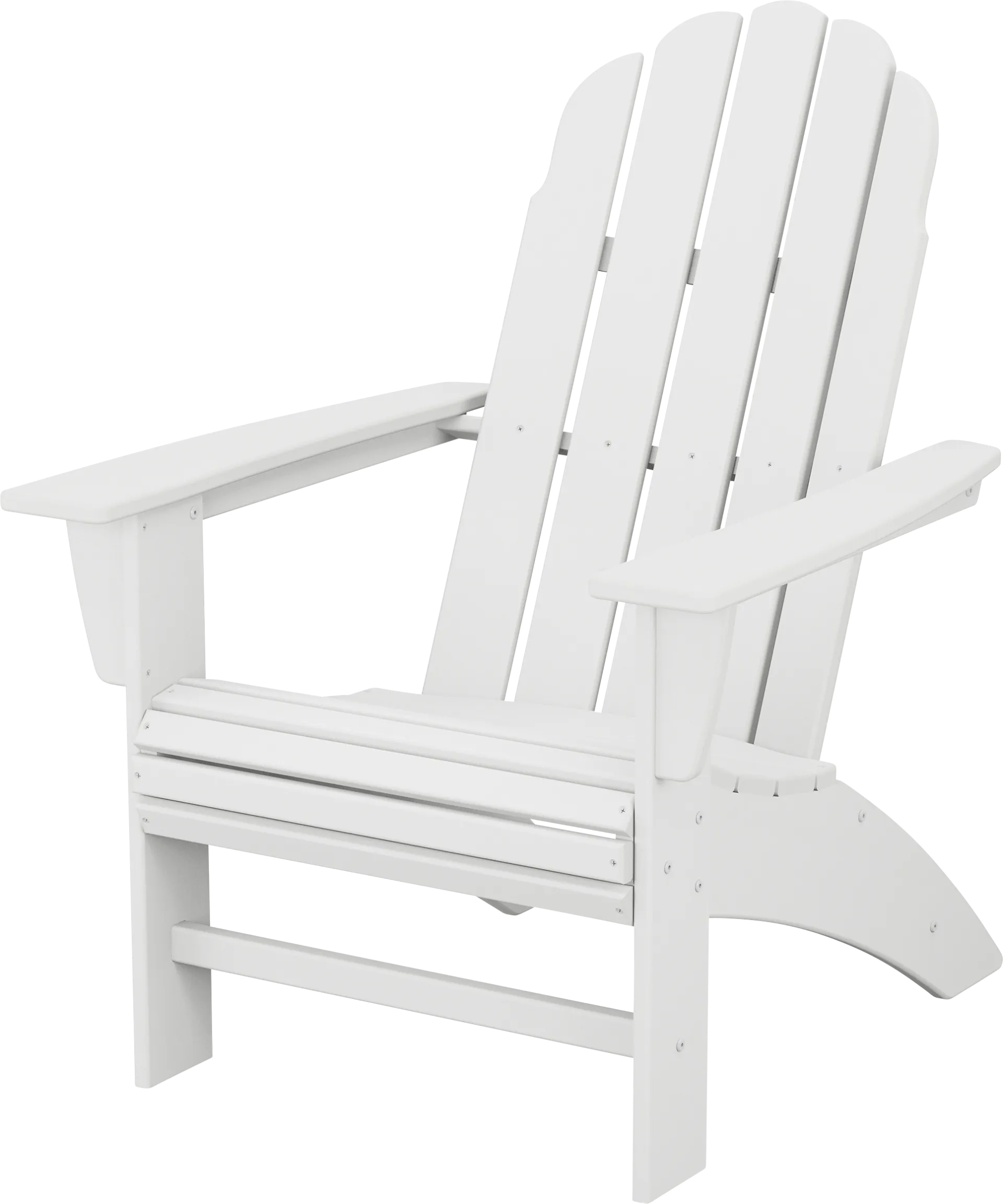 POLYWOOD Vineyard White Outdoor Curveback Adirondack Chair - Image 1