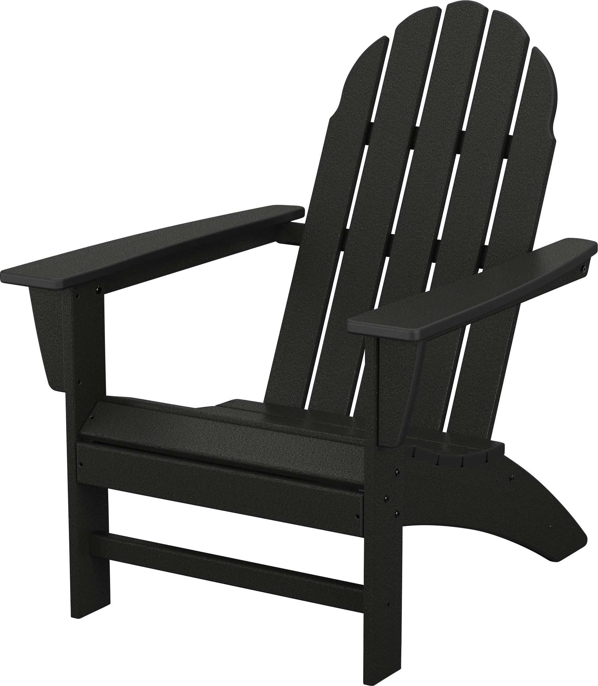 POLYWOOD Vineyard Black Outdoor Adirondack Chair - Thumbnail - Image 1