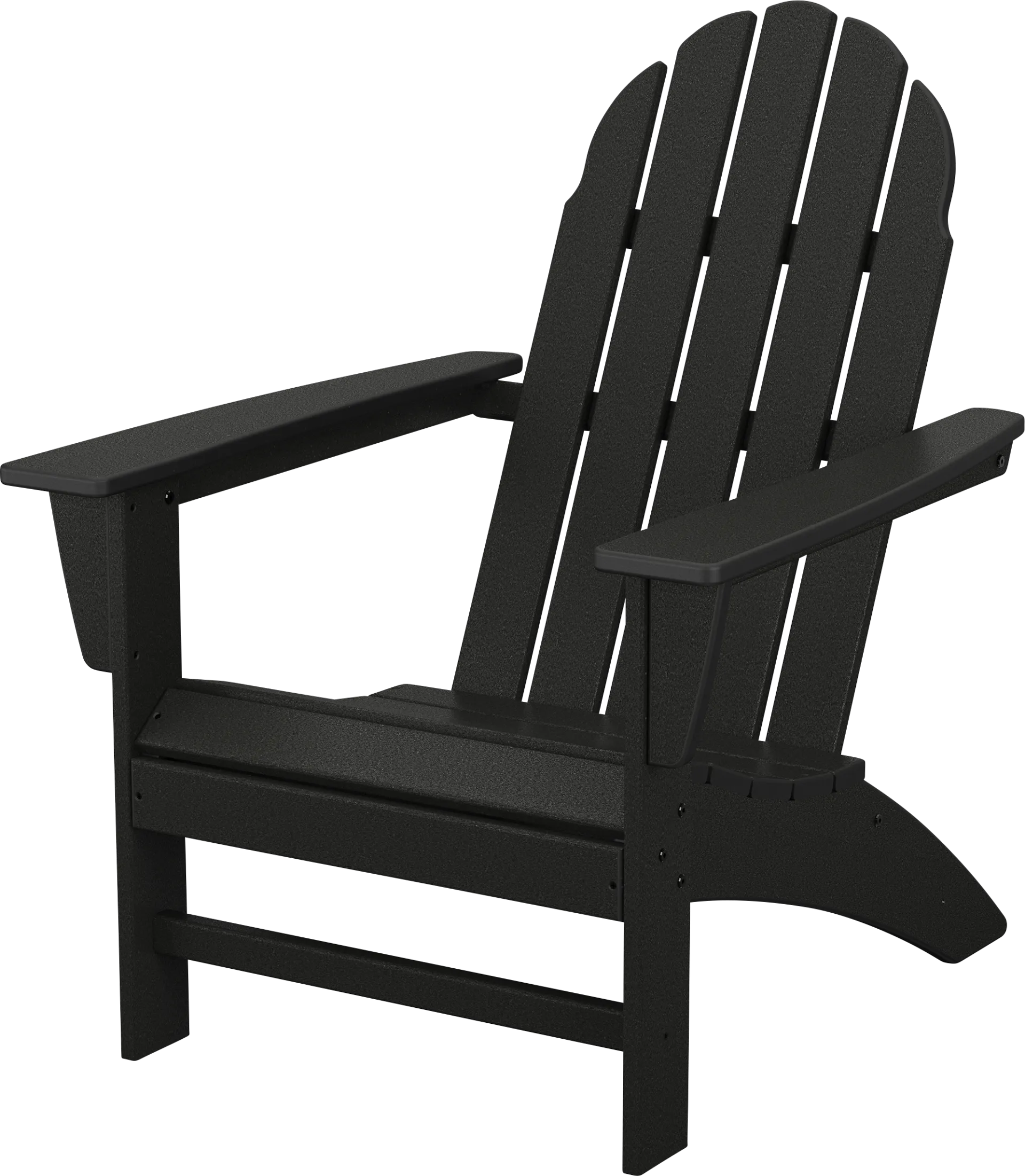 POLYWOOD Vineyard Black Outdoor Adirondack Chair - Image 1