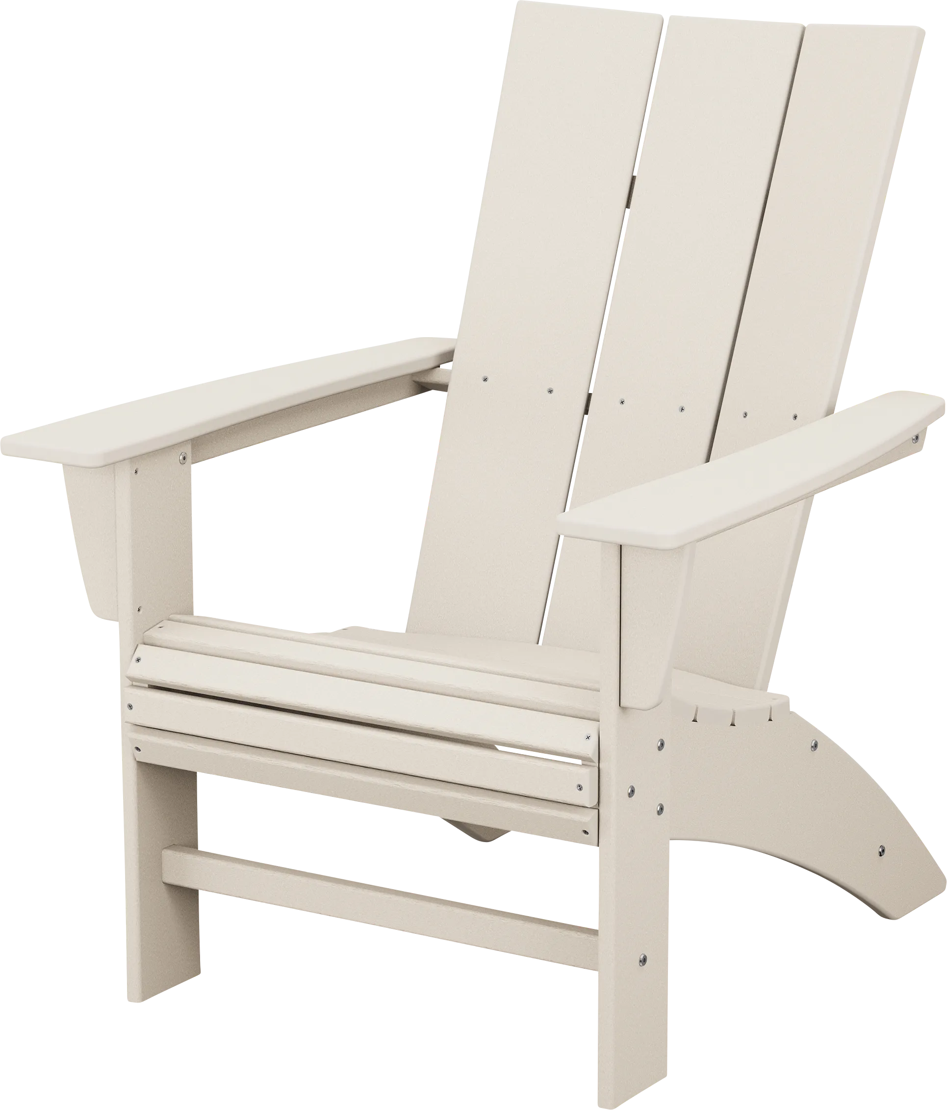 POLYWOOD Modern Sand Outdoor Curveback Adirondack Chair - Thumbnail - Image 1