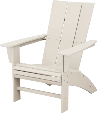 POLYWOOD Modern Sand Outdoor Curveback Adirondack Chair