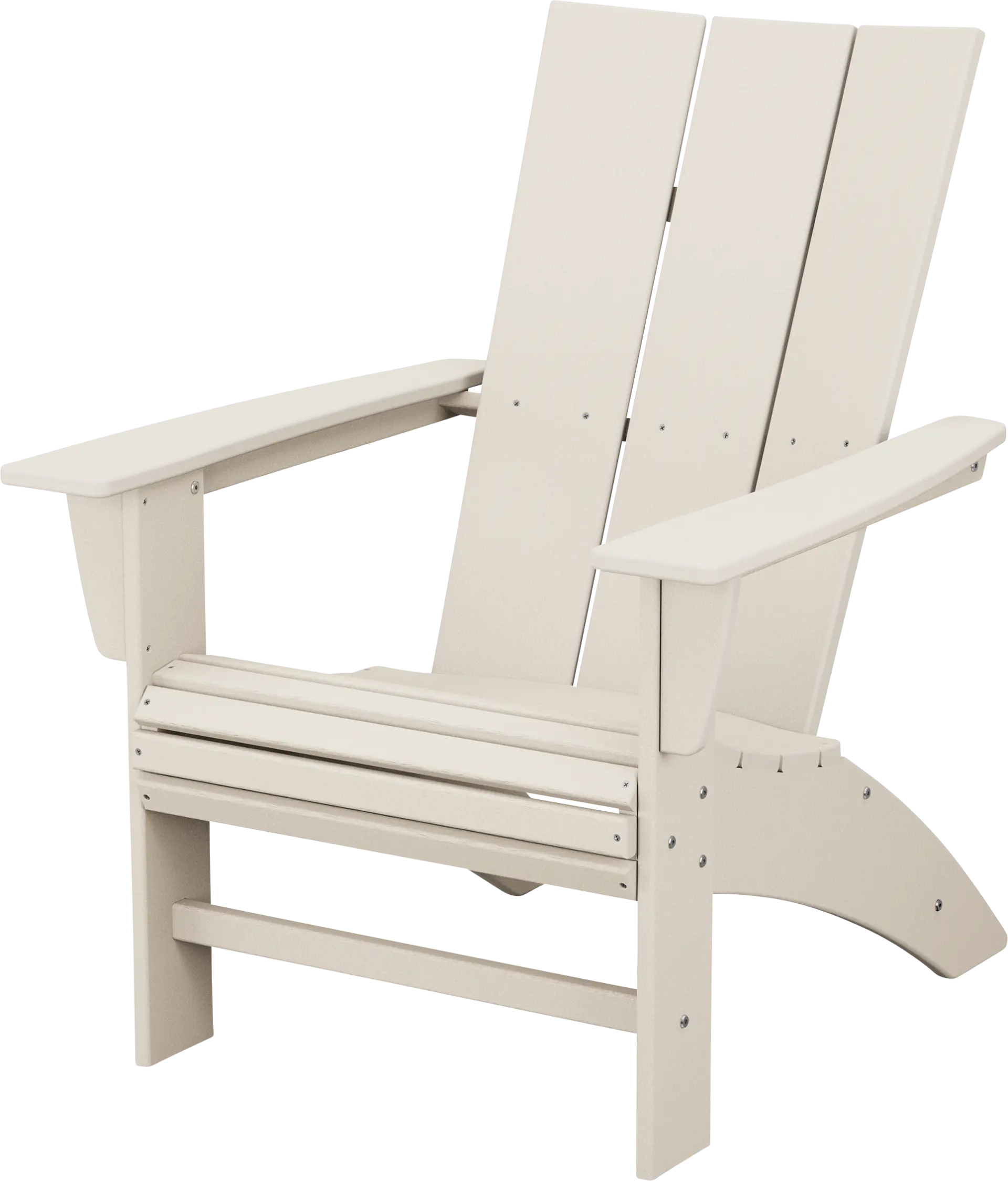 POLYWOOD Modern Sand Outdoor Curveback Adirondack Chair