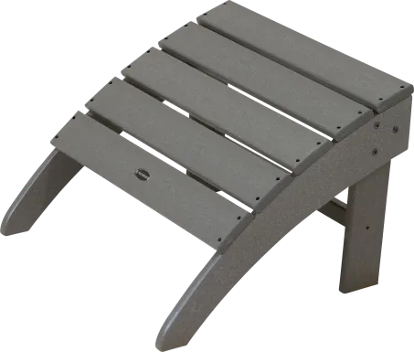 POLYWOOD South Beach Slate Outdoor Ottoman