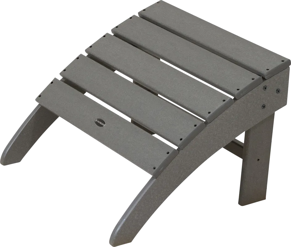POLYWOOD South Beach Slate Outdoor Ottoman