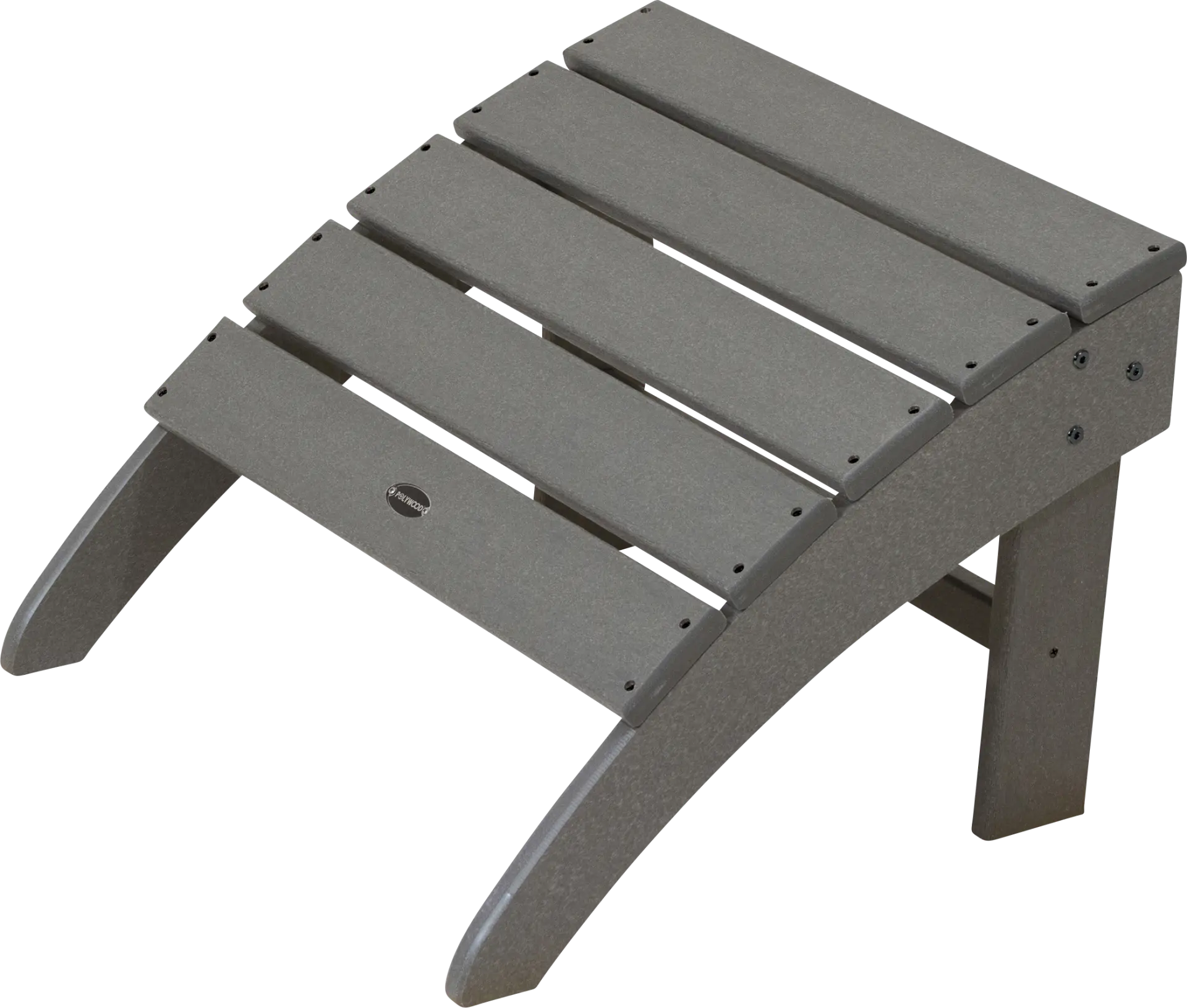 POLYWOOD South Beach Slate Outdoor Ottoman