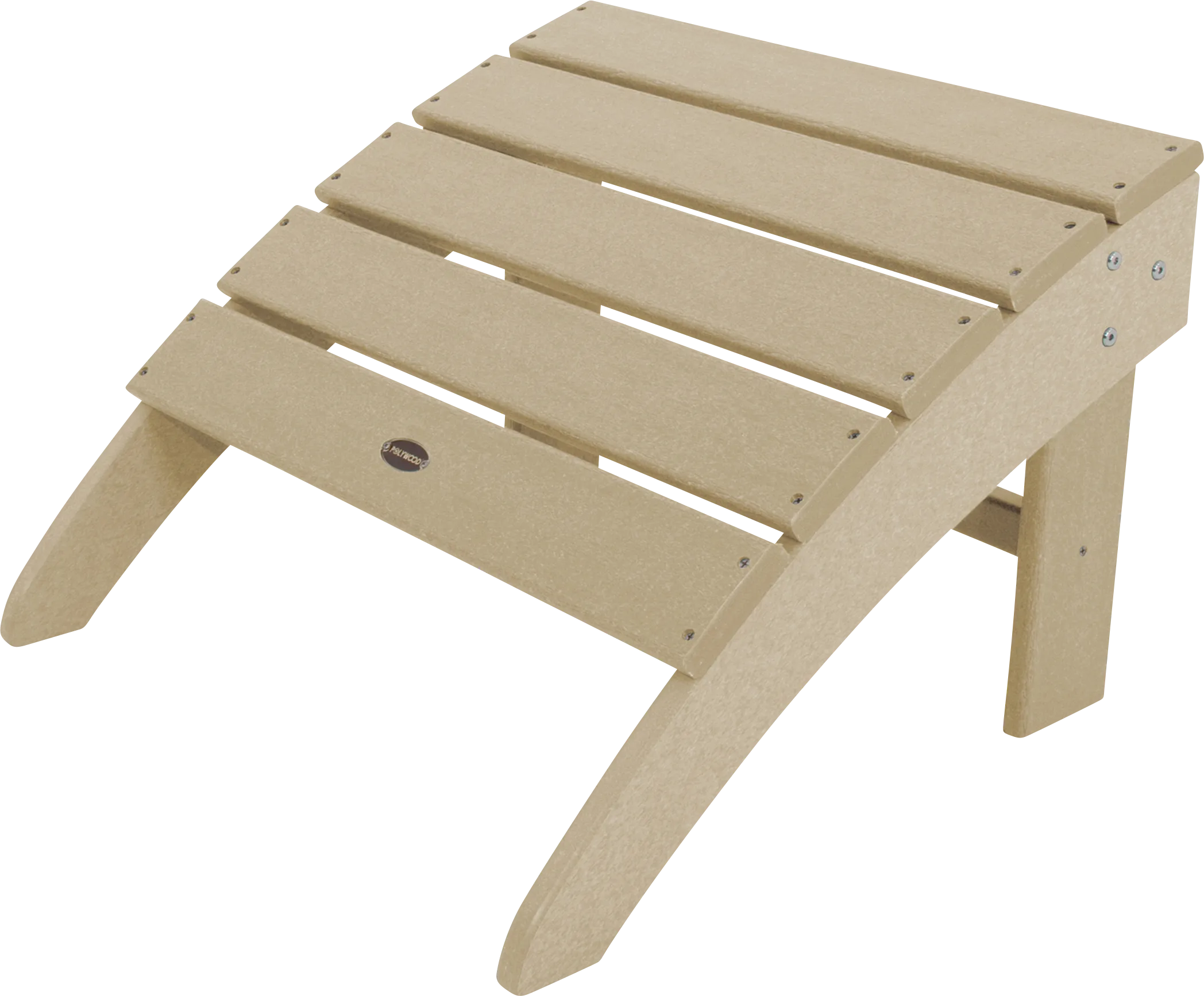 POLYWOOD South Beach Sand Outdoor Ottoman - Thumbnail - Image 1