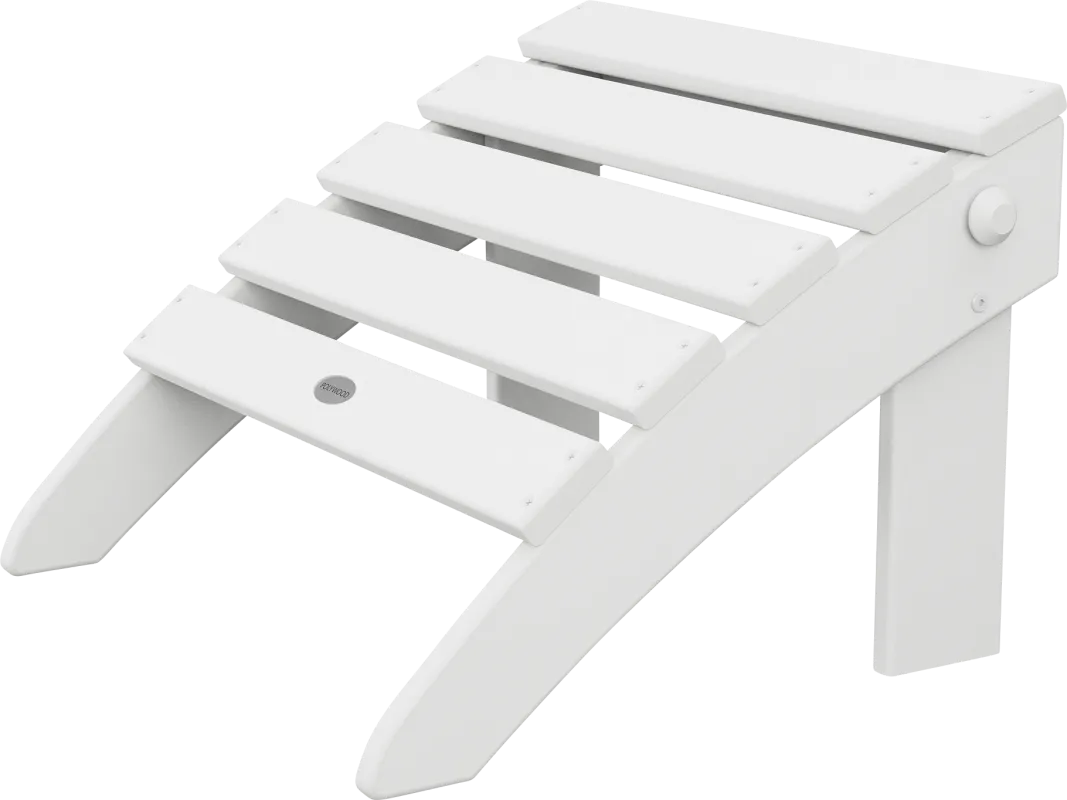 POLYWOOD Classic White Outdoor Folding Ottoman