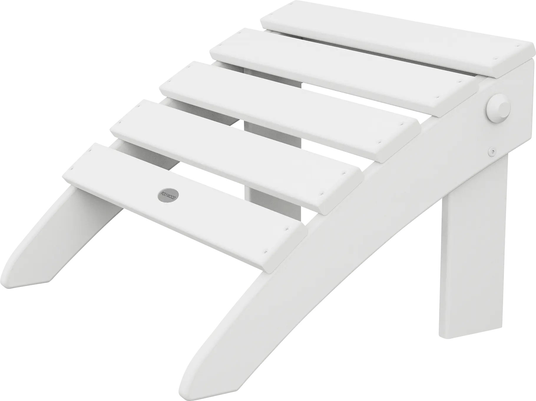 POLYWOOD Classic White Outdoor Folding Ottoman