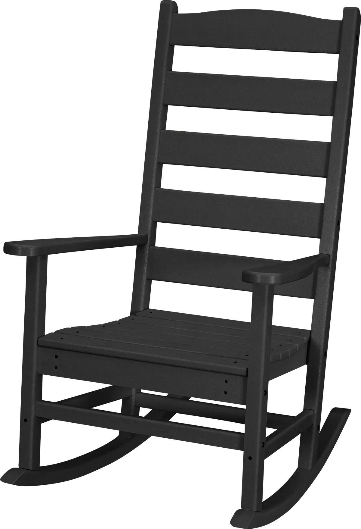 Polywood Shaker Black Synthetic Fabric Outdoor Rocking Chair | Rooms to Go