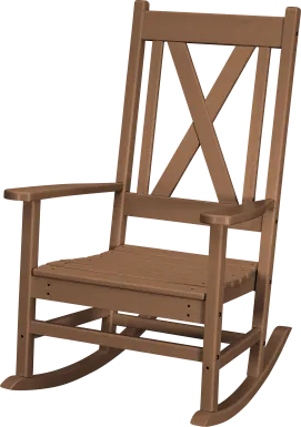 POLYWOOD Braxton Brown Outdoor Rocking Chair