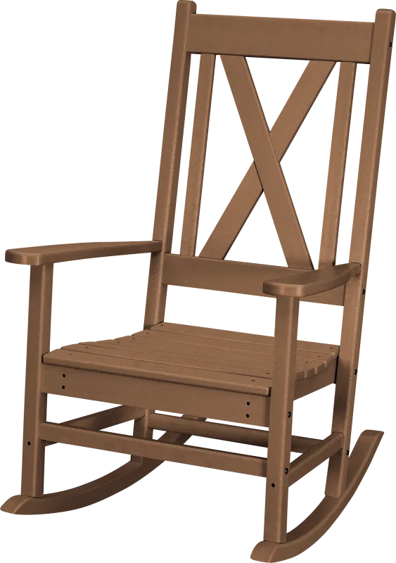 POLYWOOD Braxton Brown Outdoor Rocking Chair