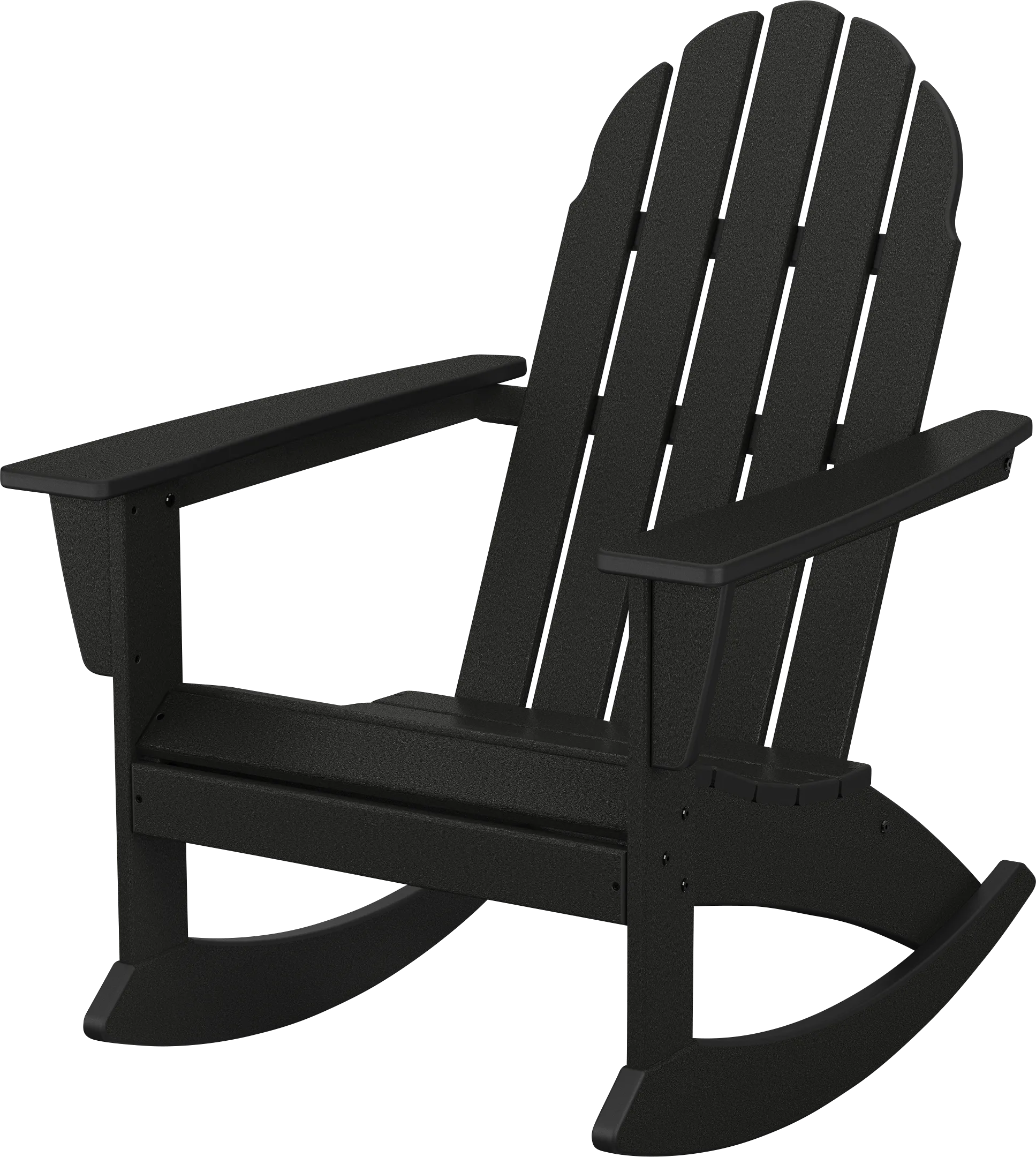 POLYWOOD Vineyard Black Outdoor Rocking Chair - Thumbnail - Image 1