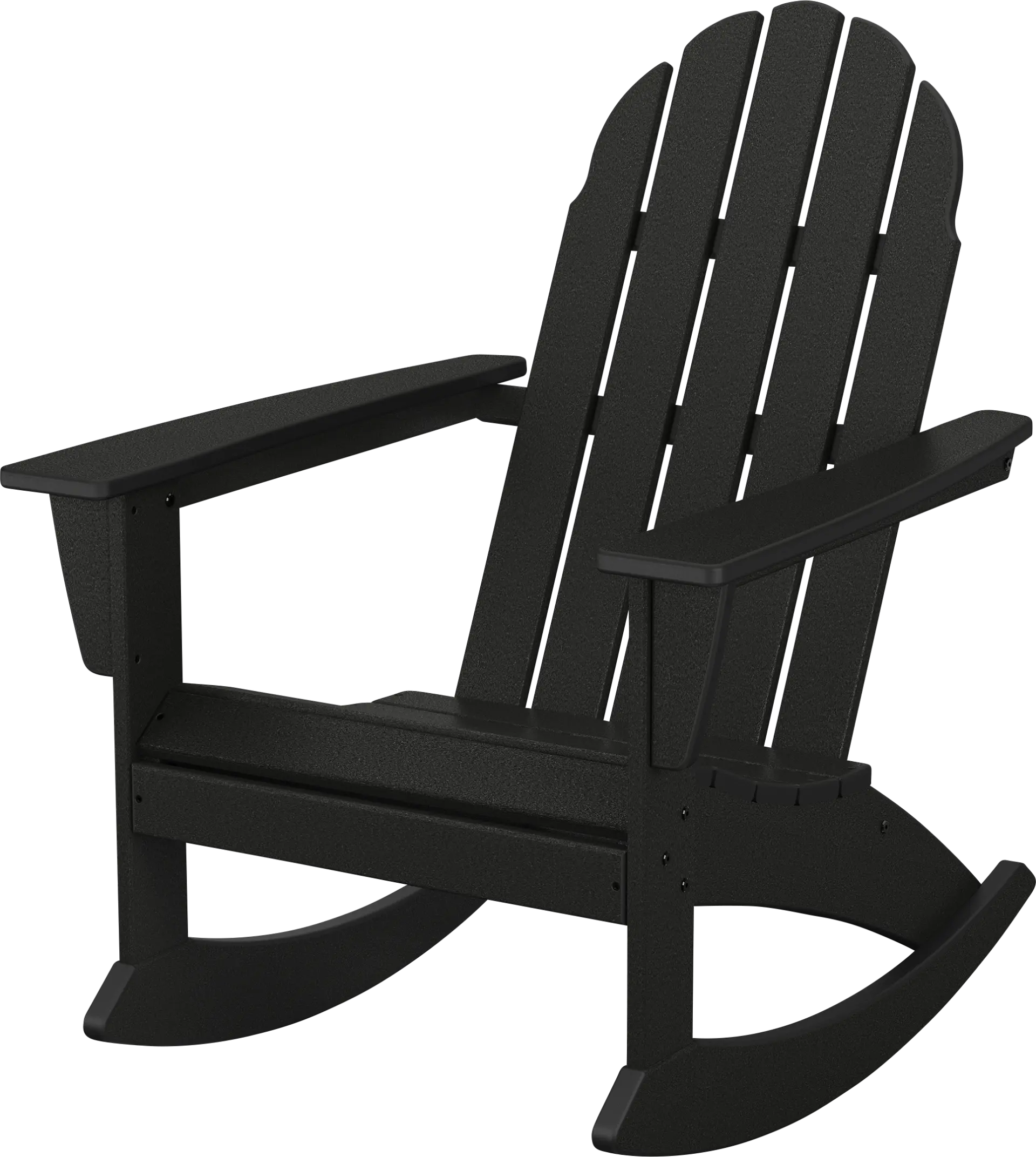 POLYWOOD Vineyard Black Outdoor Rocking Chair