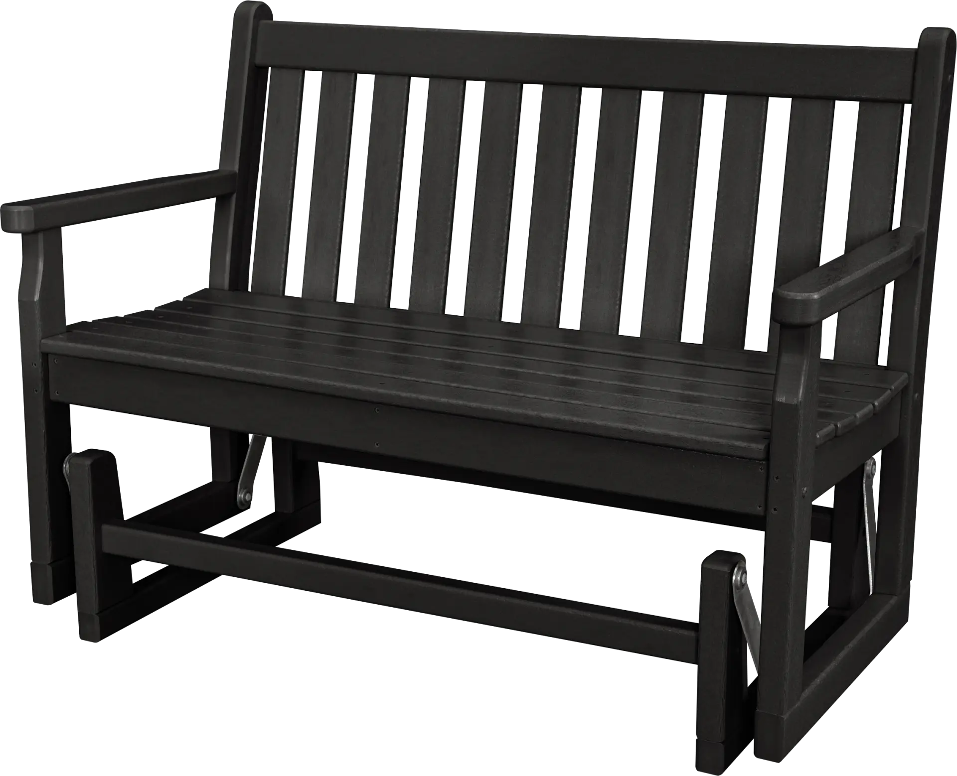 POLYWOOD Traditional Black Outdoor Glider