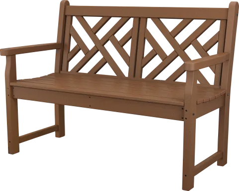 POLYWOOD Chippendale Brown Outdoor Bench