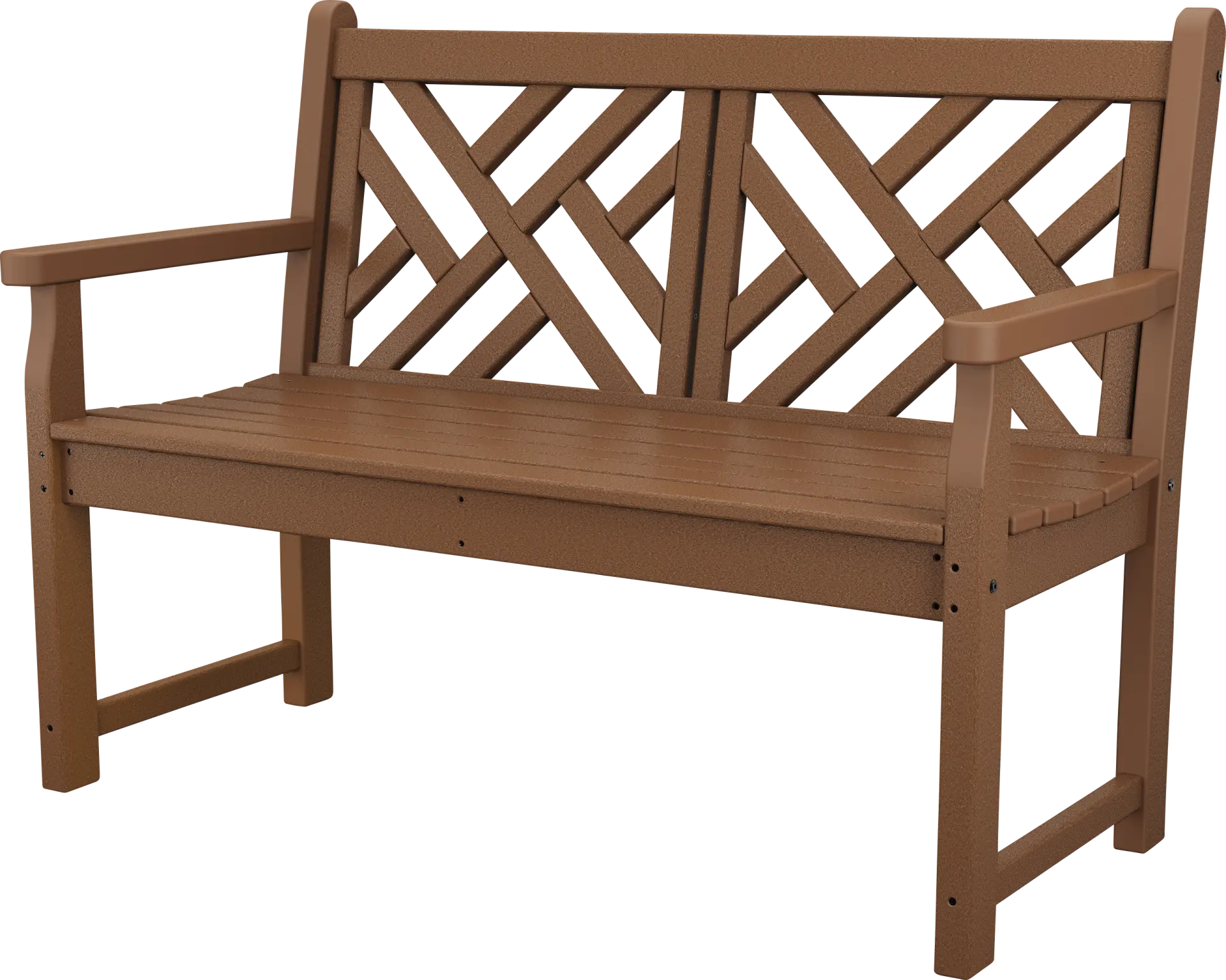POLYWOOD Chippendale Brown Outdoor Bench