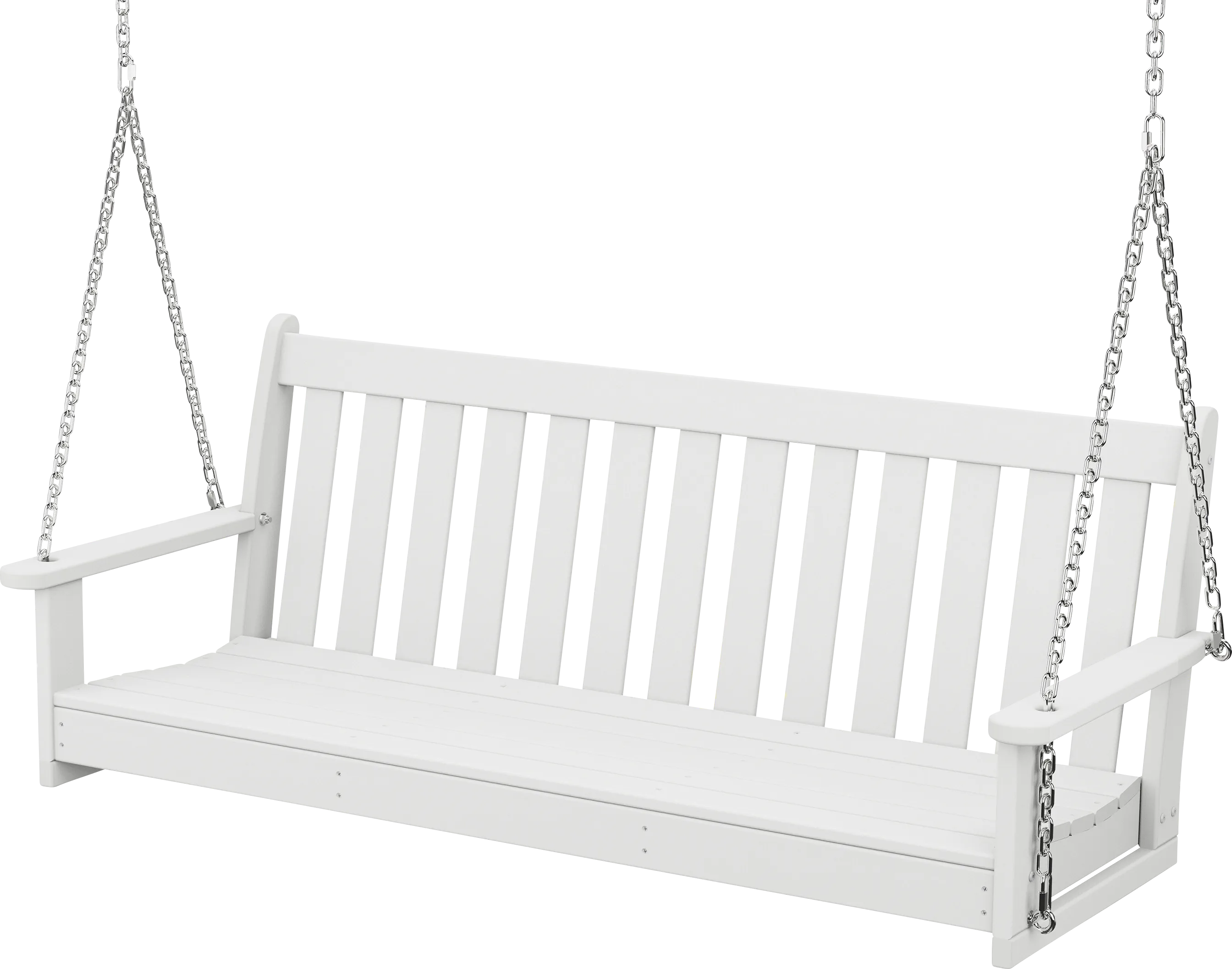 POLYWOOD Vineyard White Outdoor Swing - Thumbnail - Image 1