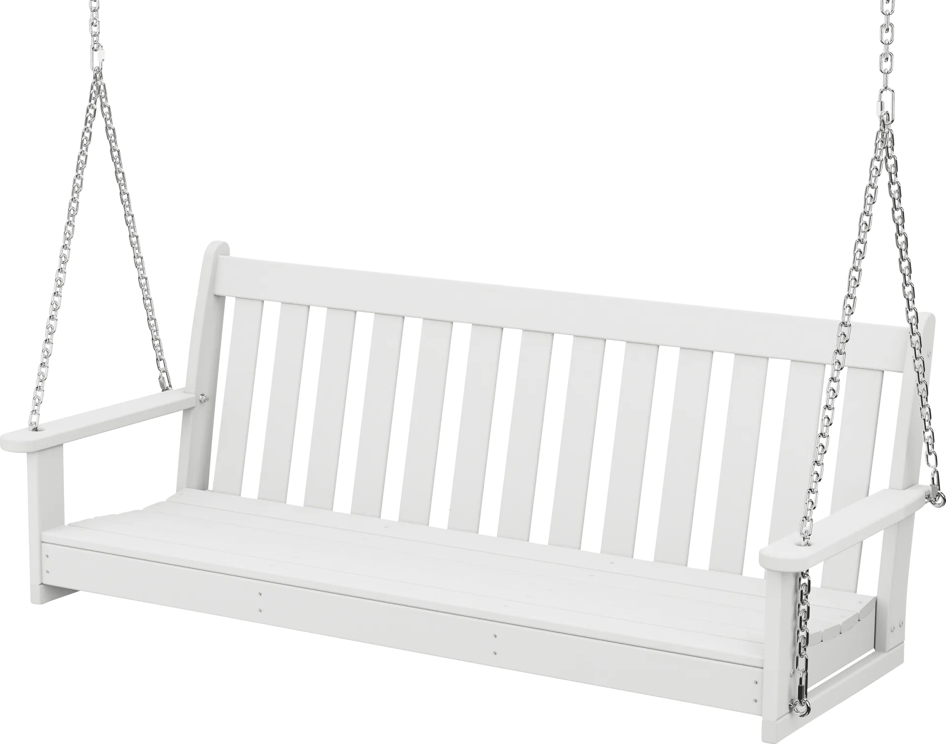 POLYWOOD Vineyard White Outdoor Swing - Image 1