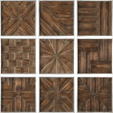 Waldon Brown Wall Decor, Set of 9