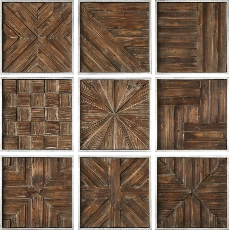 Waldon Brown Wall Decor, Set of 9