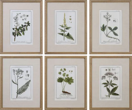 Syane Gold Set of 6 Artwork