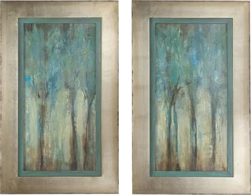 Enchanted Night Blue Artwork, Set of 2