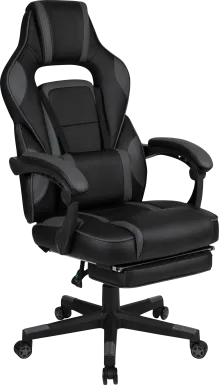 Exfor Gray Ergonomic PC Gaming Chair with Footrest