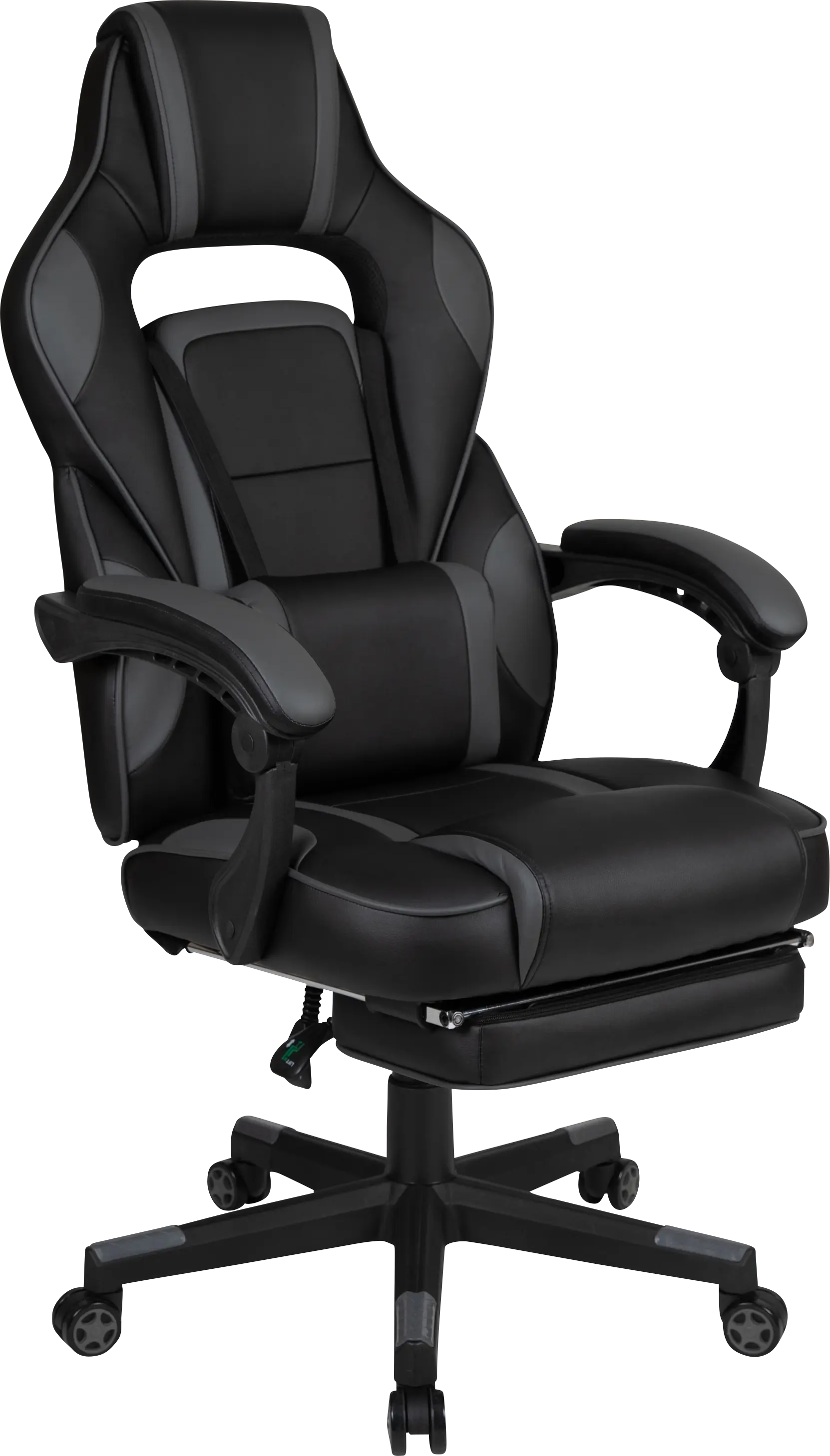 Exfor Gray Ergonomic PC Gaming Chair with Footrest