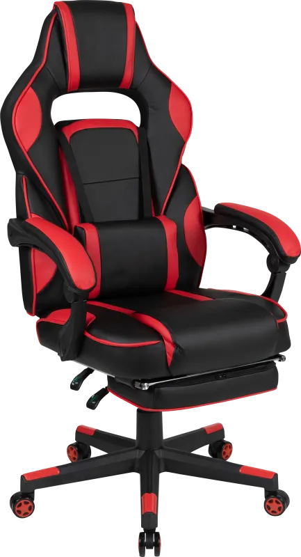 Exfor Red Ergonomic PC Gaming Chair with Footrest
