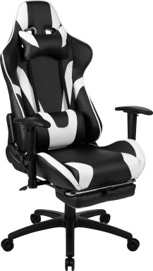 Trexxe White Ergonomic PC Gaming Chair with Footrest