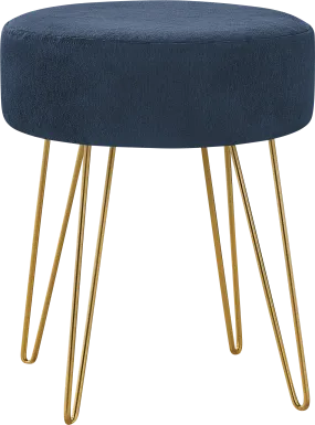 Cinderlane Blue Ottoman