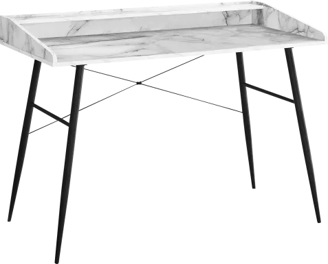 Lambright White Marble Desk