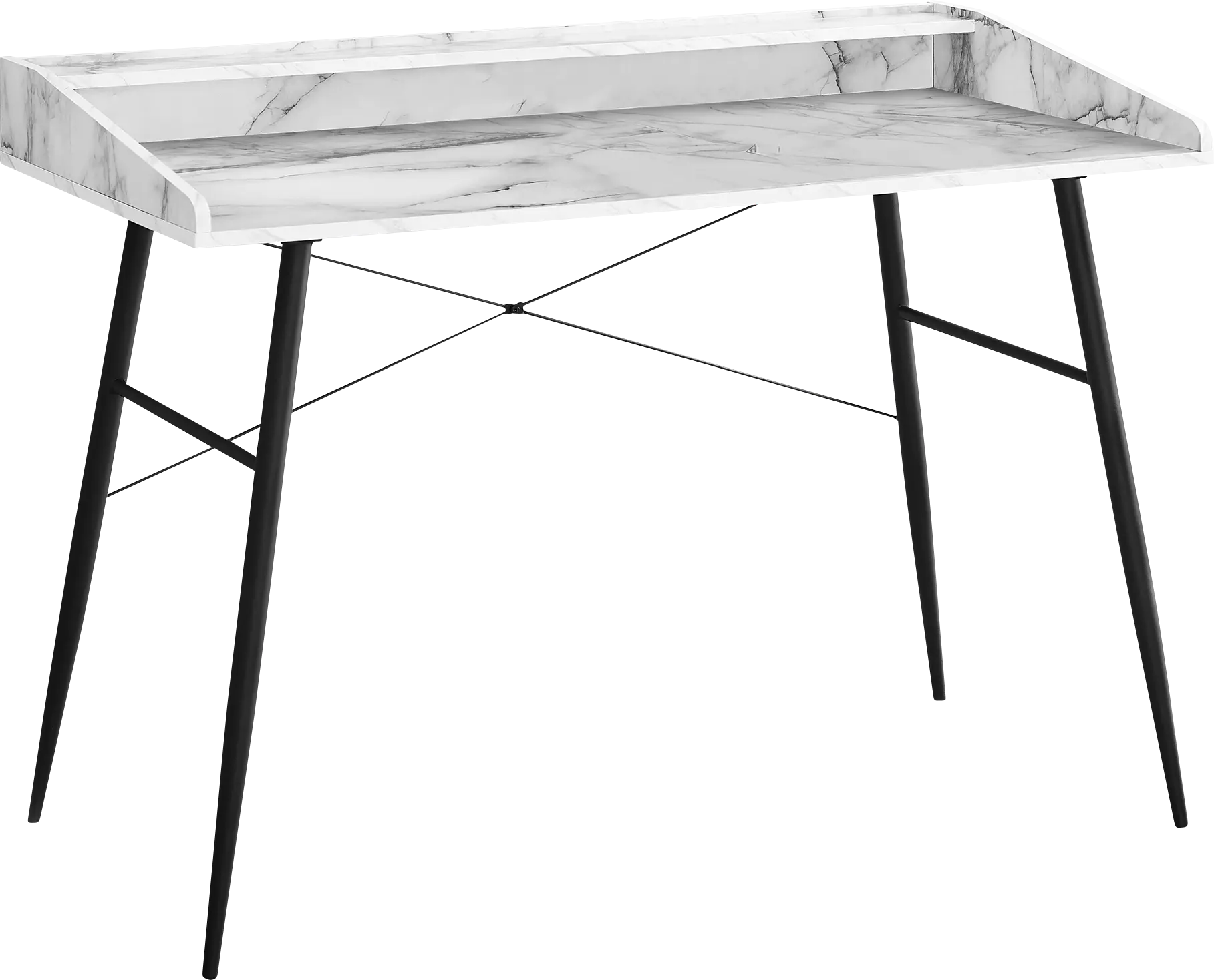Lambright White Marble Desk