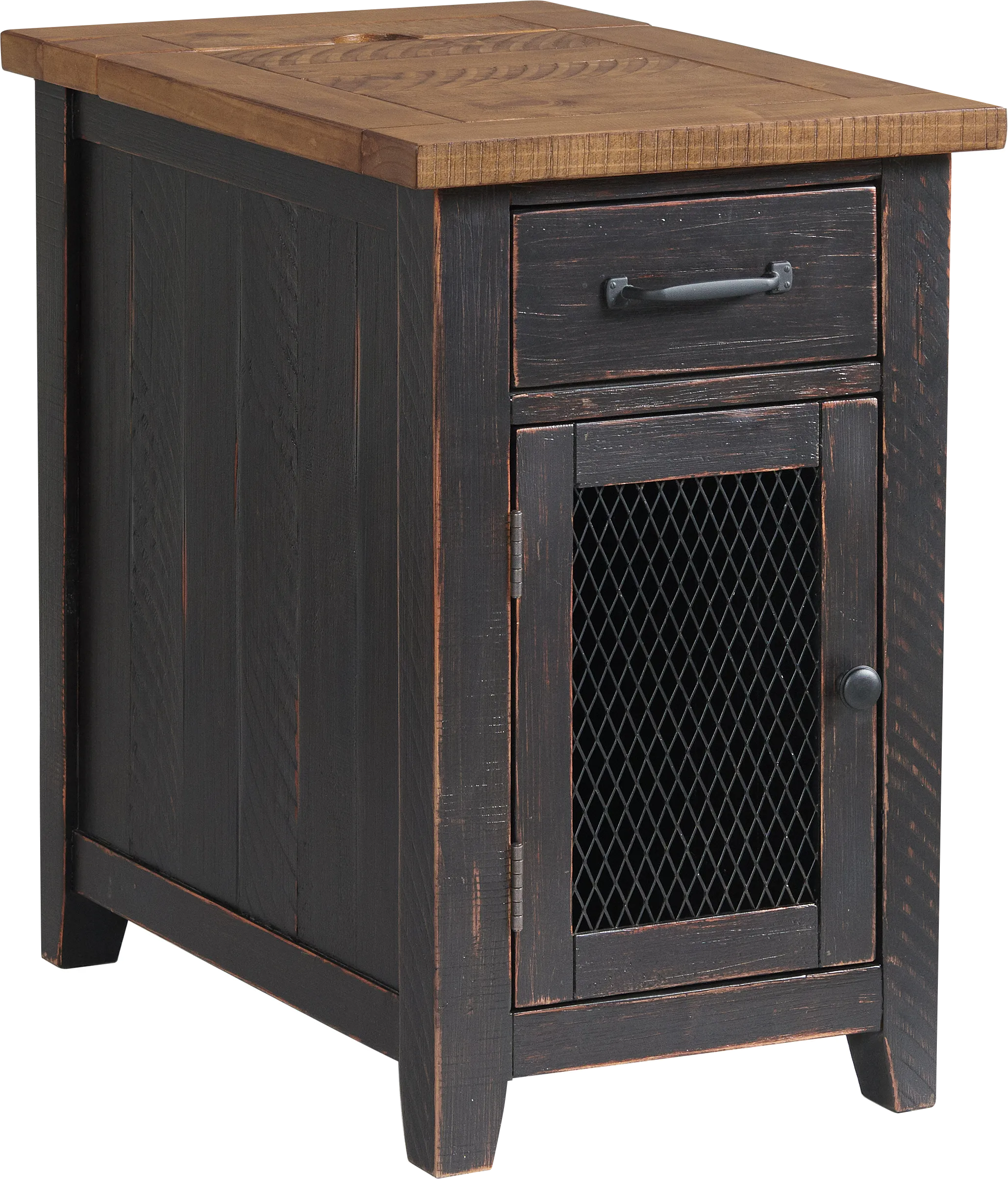 Larkhall Black Chairside Table - Thumbnail - Image 1