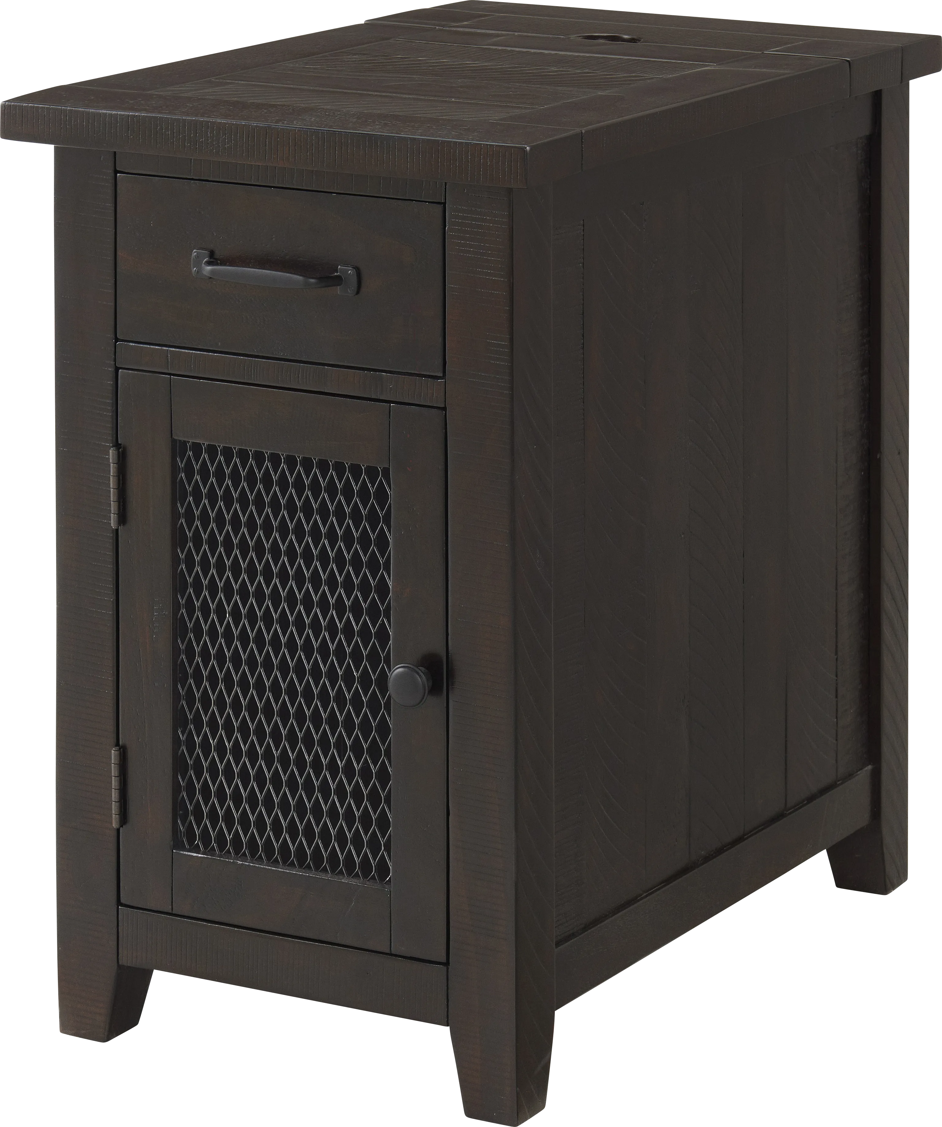 Larkhall Brown Chairside Table - Thumbnail - Image 1