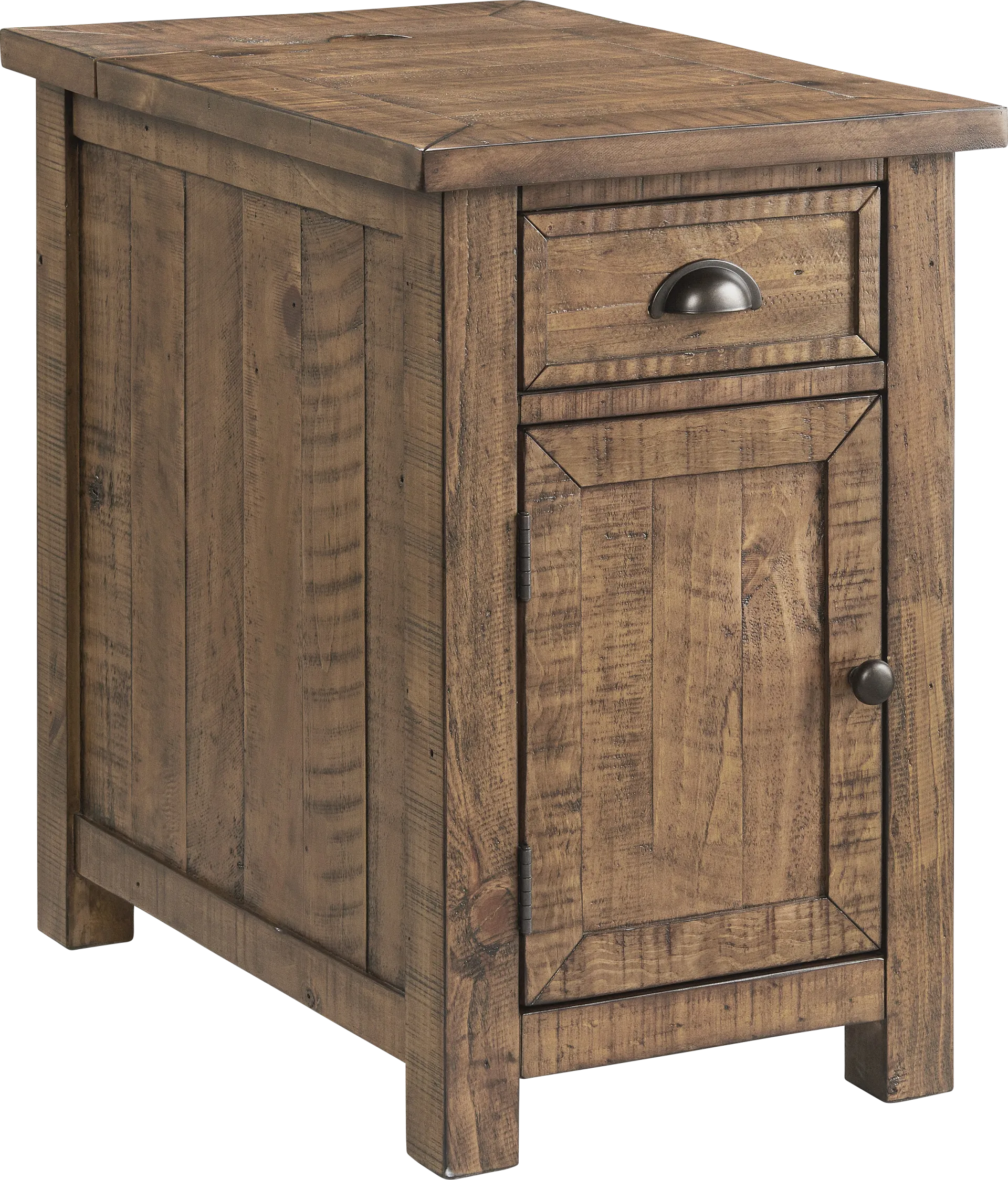 Faybanks Brown Chairside Table - Image 1